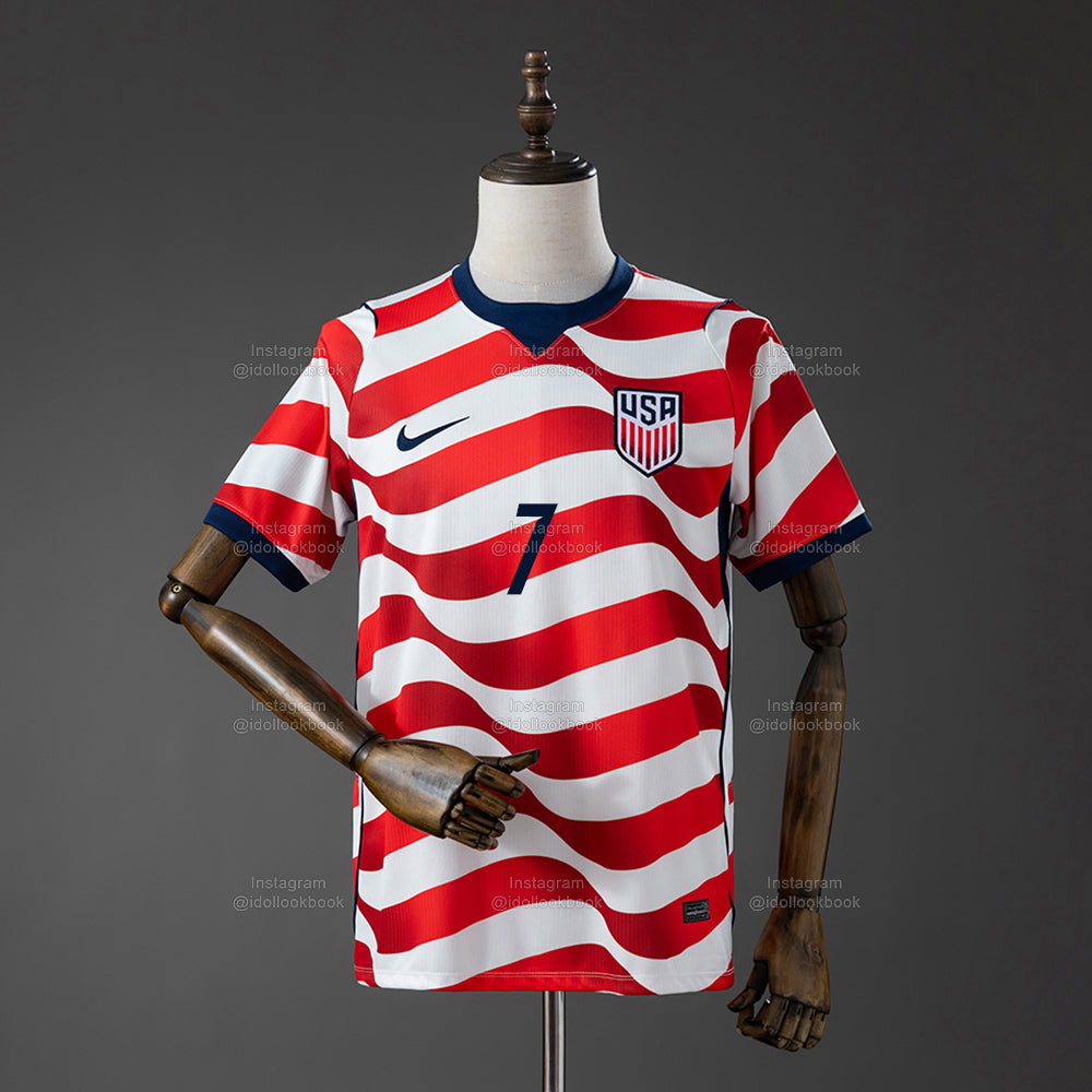 KATSEYE US Soccer Jersey // White and Red
