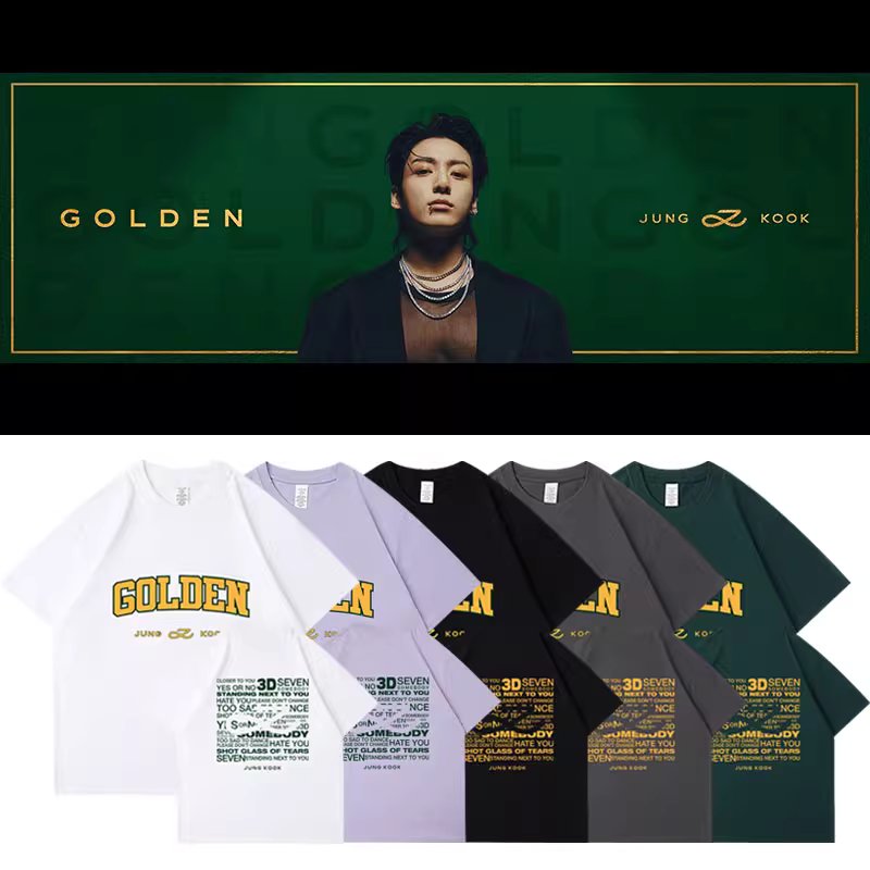 BTS Jungkook Golden T-Shirt – idollookbook