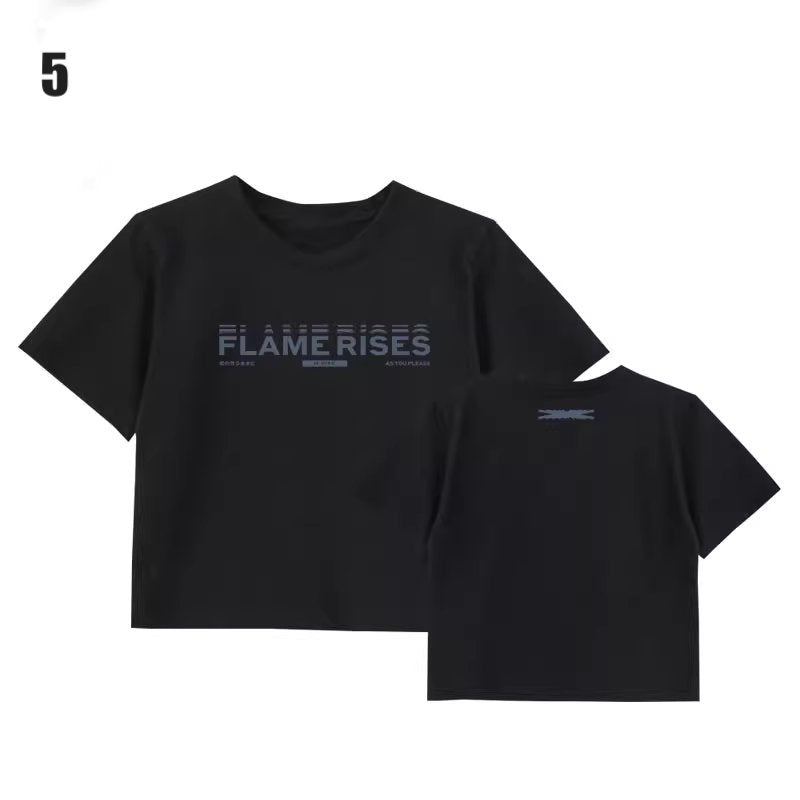 Le Sserafim Flame Rises Concert Cropped T-Shirt