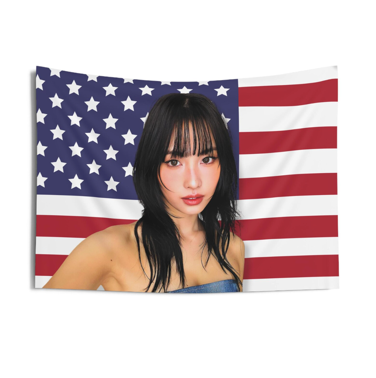 Twice Momo American Flag Tapestry