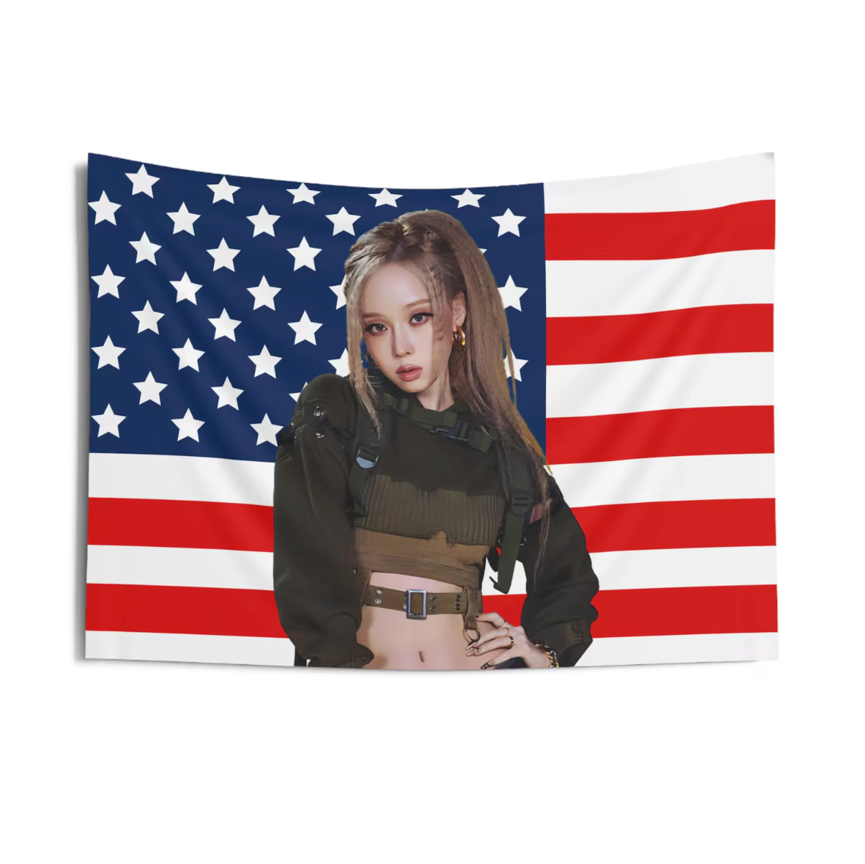 Aespa Winter American Flag Tapestry