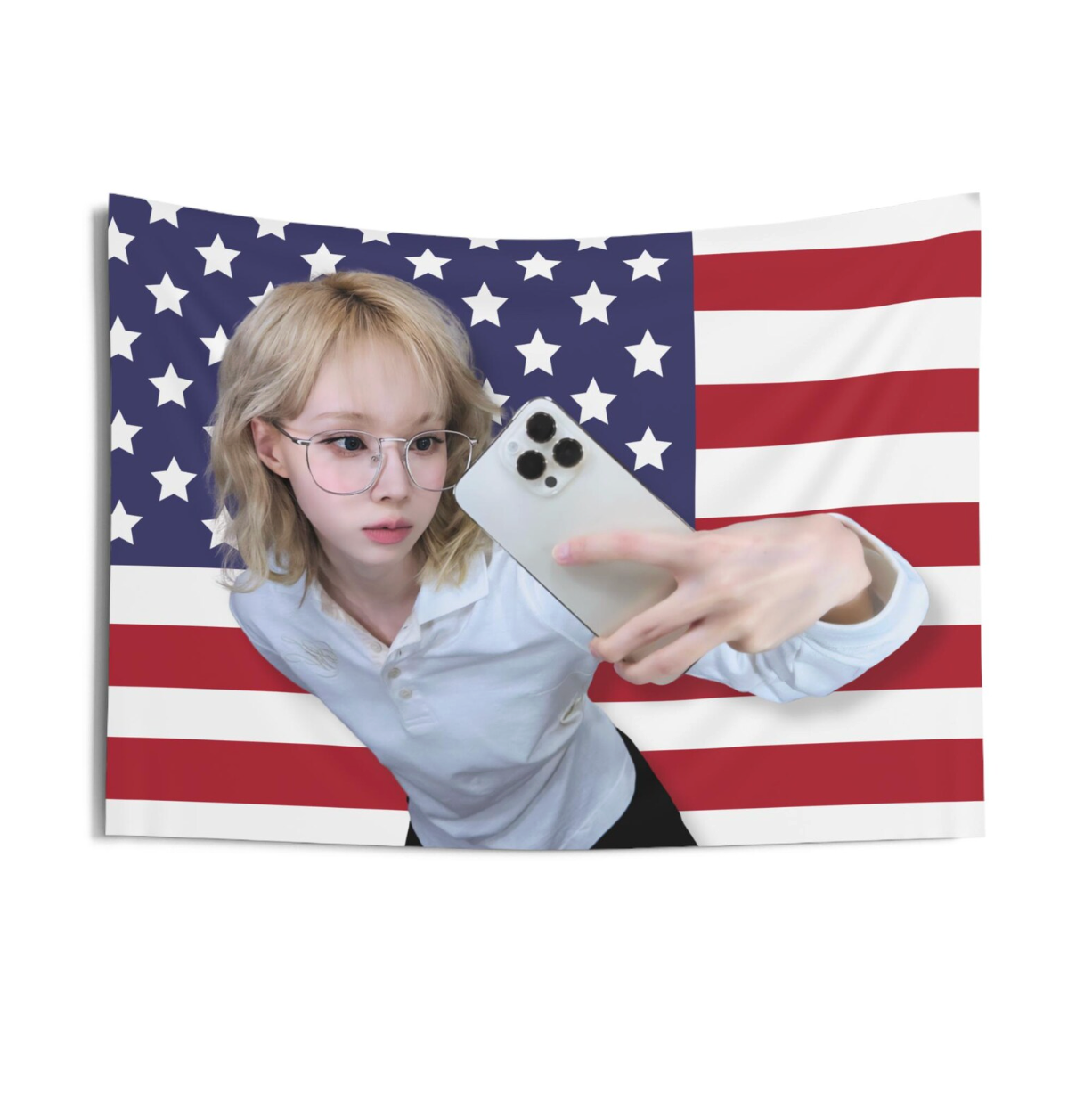 Aespa Winter American Flag Tapestry