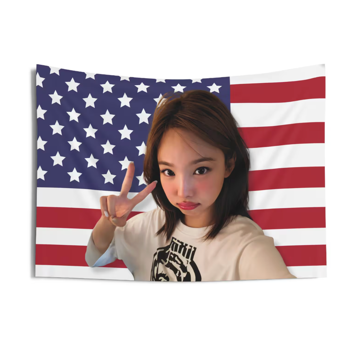 Twice Nayeon American Flag Tapestry
