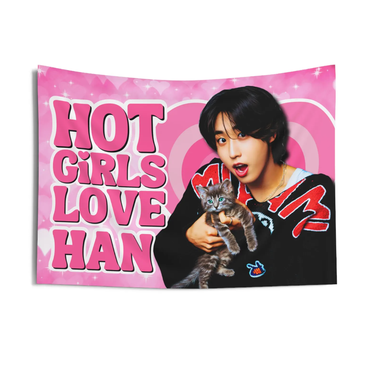 Stray Kids Hot Girls Love Han Flag Tapestry