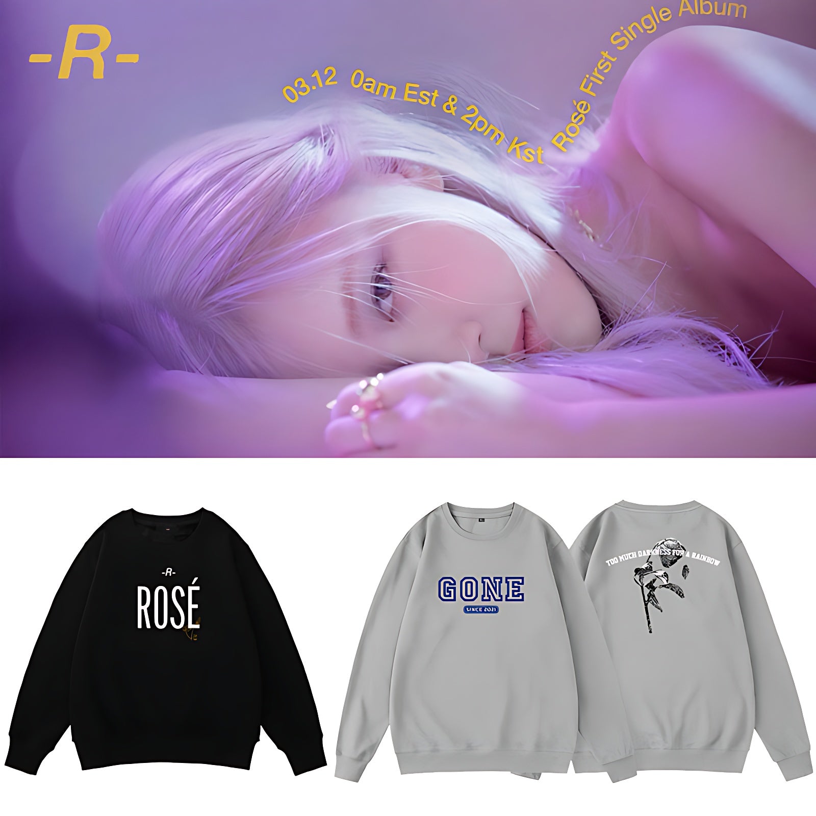 Rose Gone Single Album Sweatshirt Crewneck – idollookbook