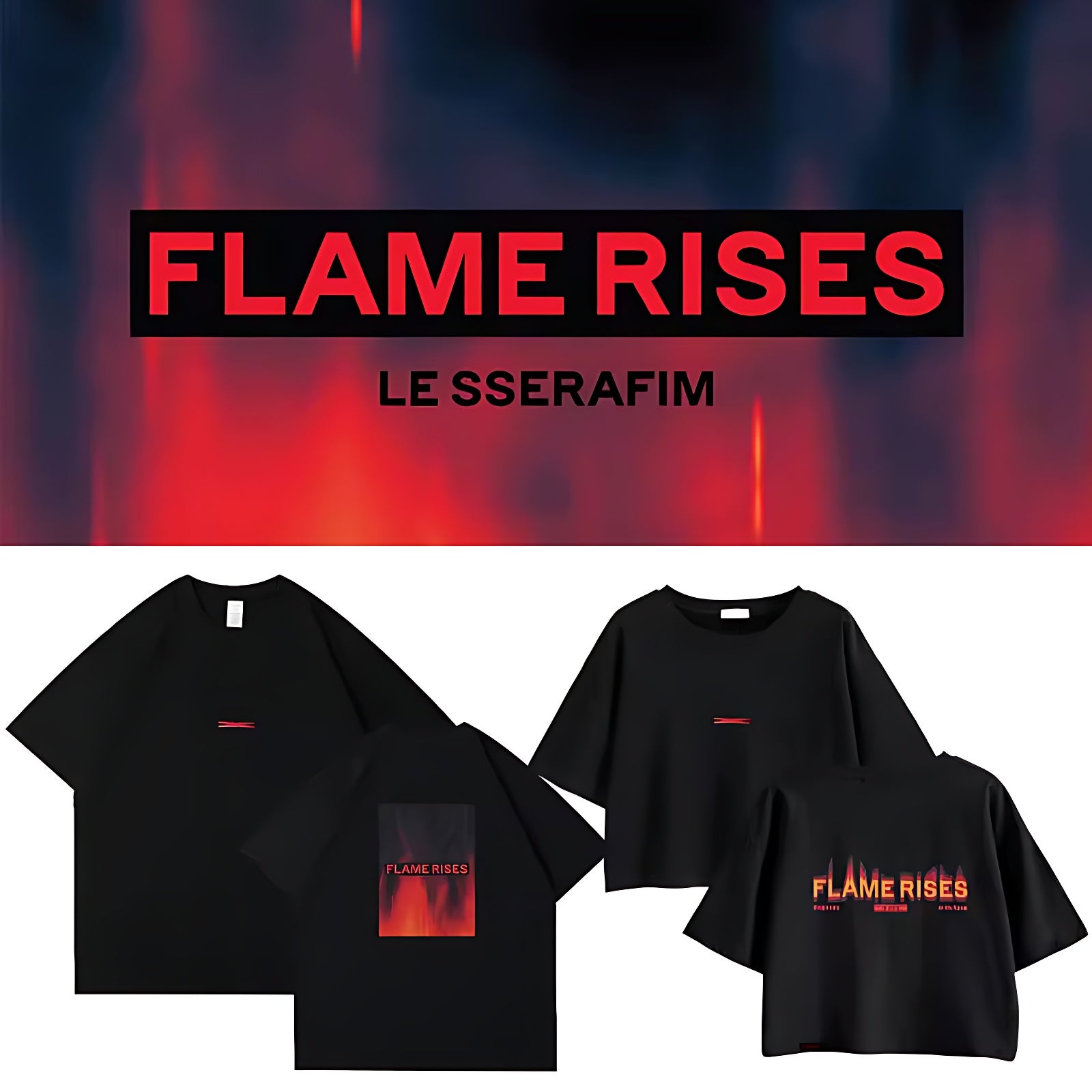 Le Sserafim Flame Rises Concert T-Shirt – idollookbook