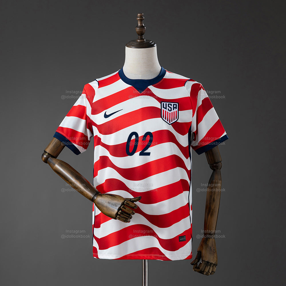 KATSEYE US Soccer Jersey // White and Red