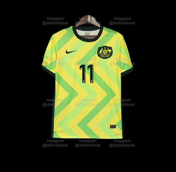 New Jeans Australia Soccer Jersey // Green