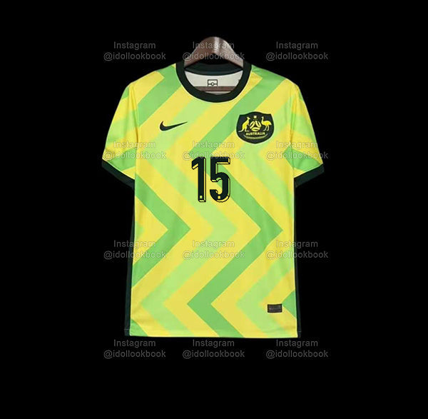 New Jeans Australia Soccer Jersey // Green