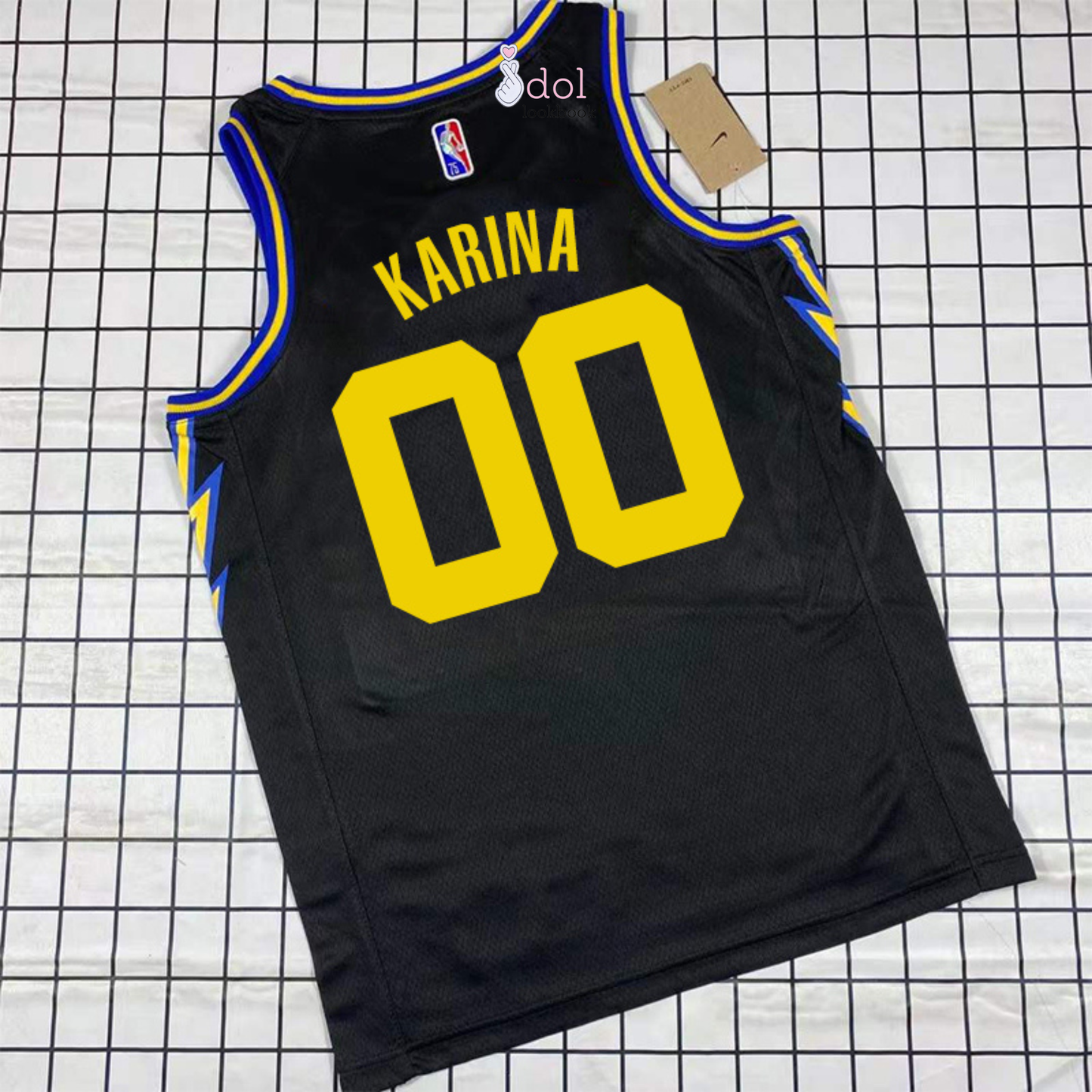 Aespa Basketball Jersey // Black and Yellow
