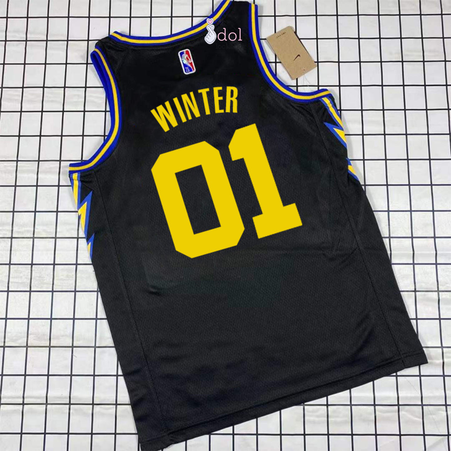Aespa Basketball Jersey // Black and Yellow
