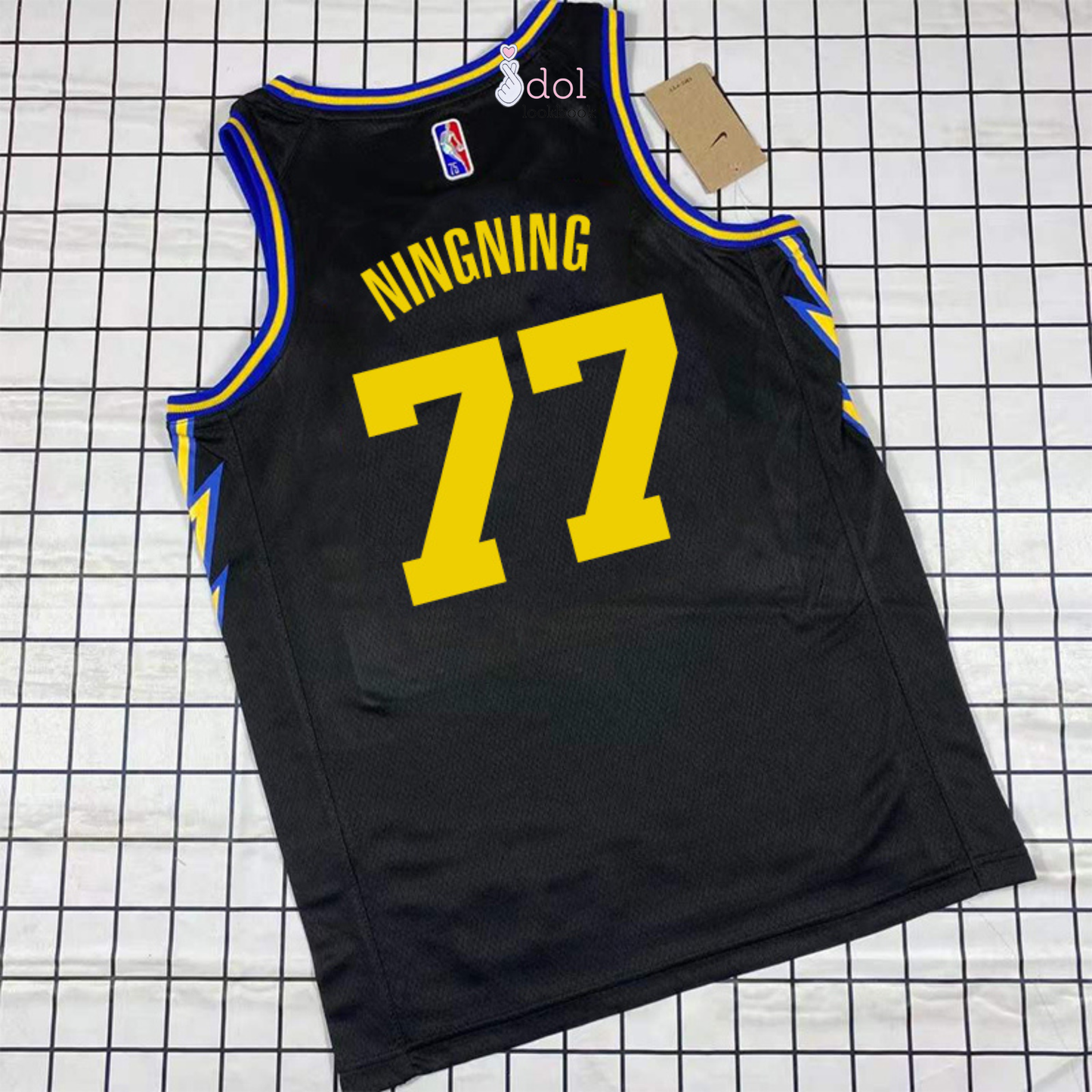 Aespa Basketball Jersey // Black and Yellow
