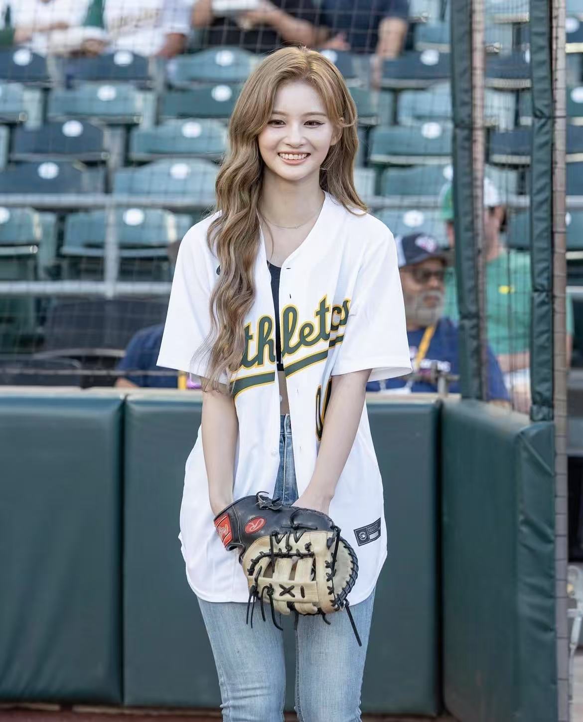 NMIXX Oakland Athletics Baseball Jersey – idollookbook