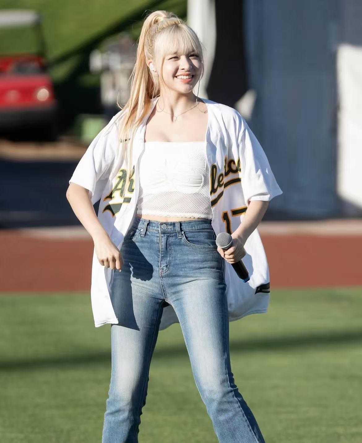 NMIXX Oakland Athletics Baseball Jersey – idollookbook