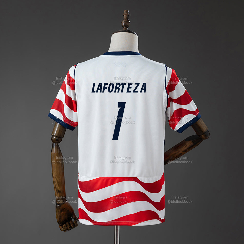 KATSEYE US Soccer Jersey // White and Red