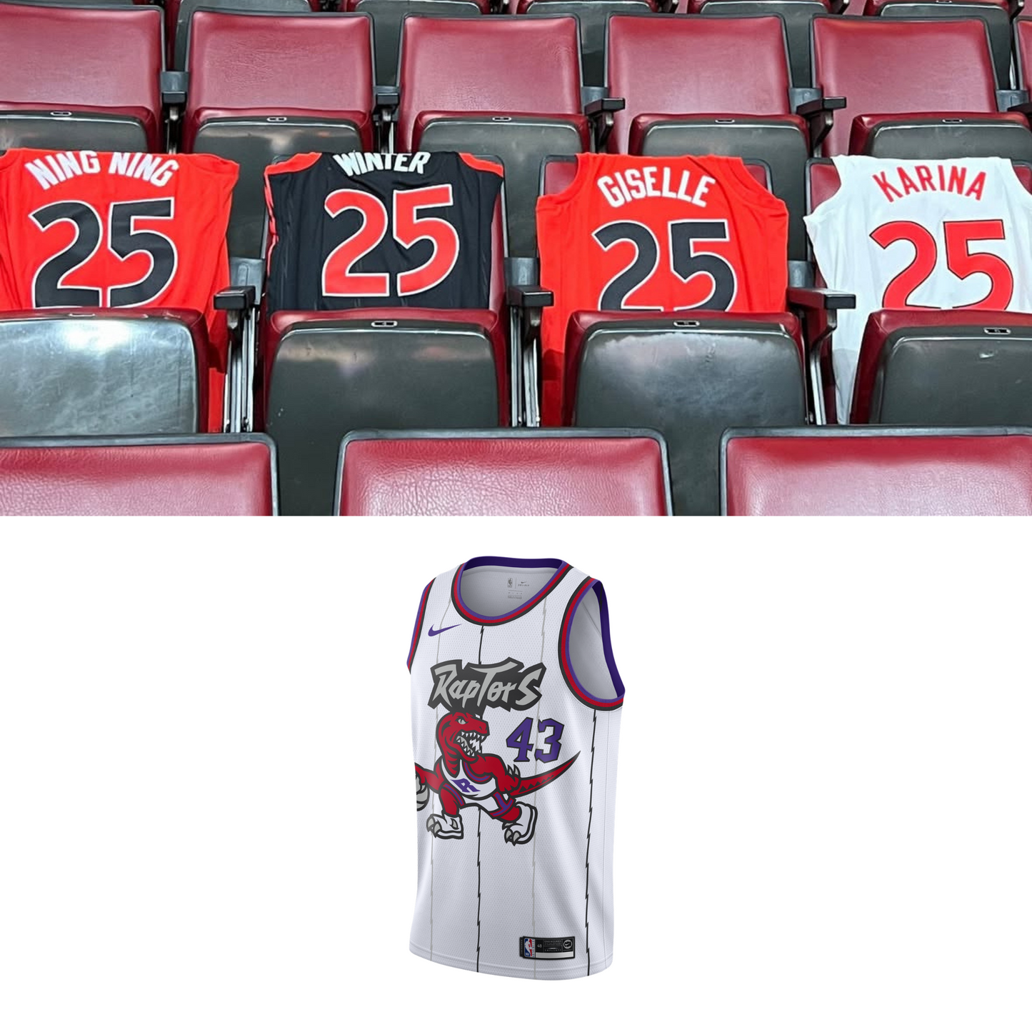 Aespa T.O Basketball Jersey // White + Dino