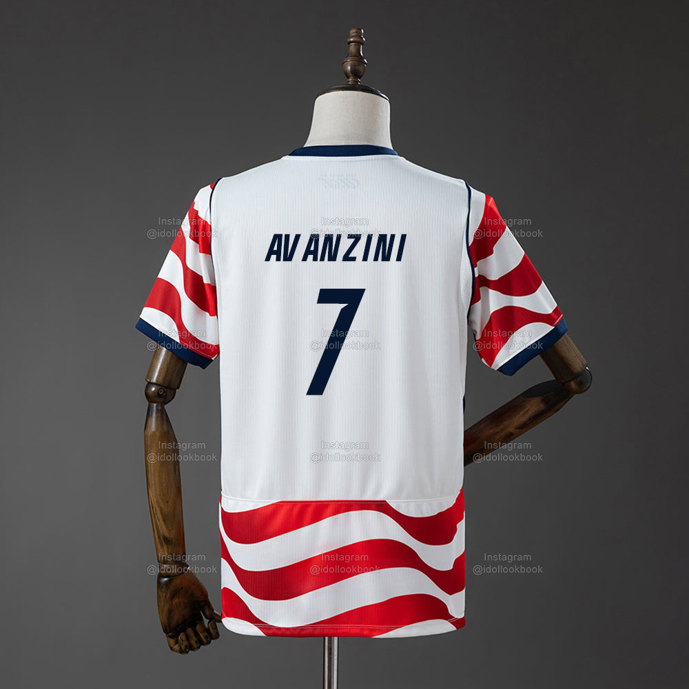 KATSEYE US Soccer Jersey // White and Red