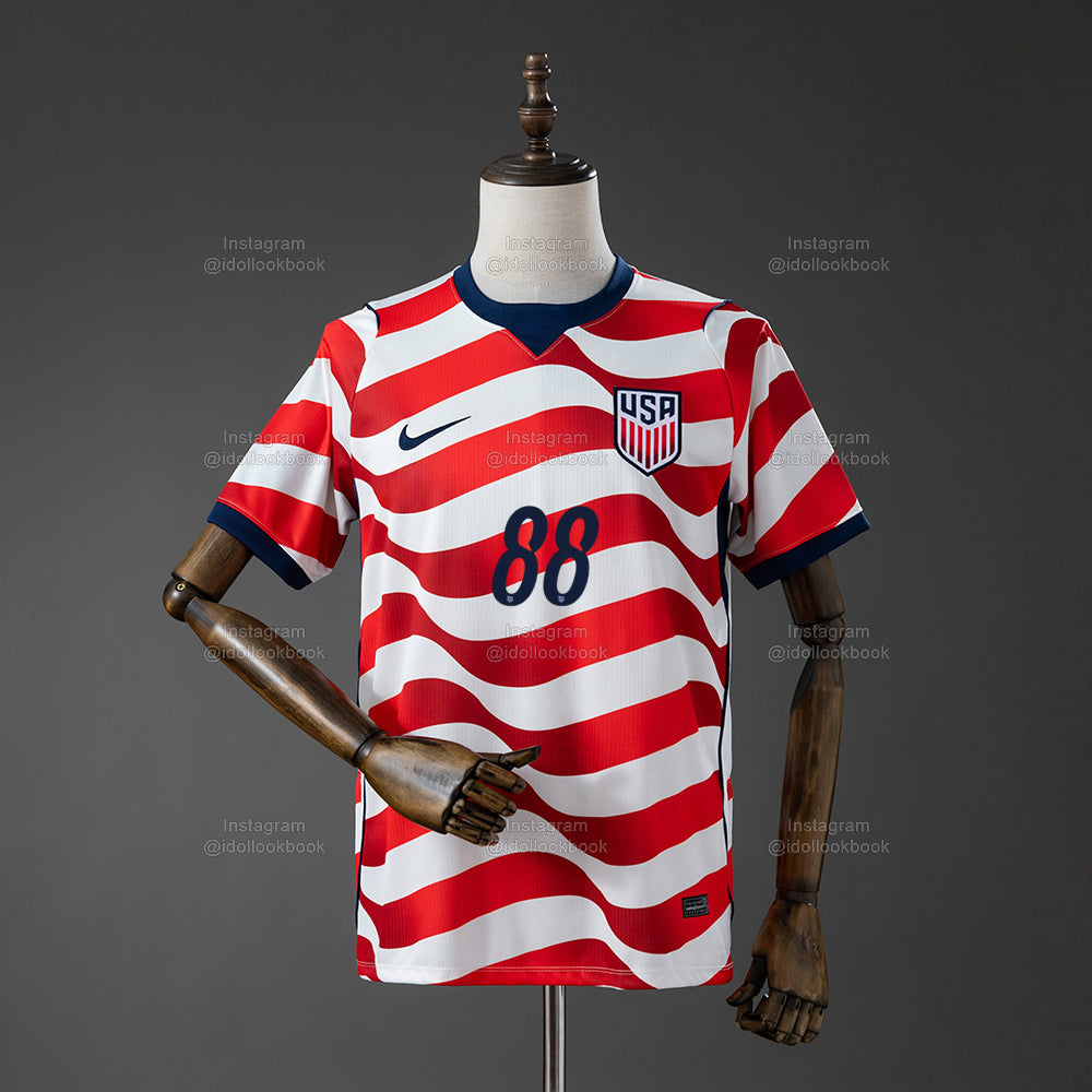 Le Sserafim US Soccer Jersey // Red and White