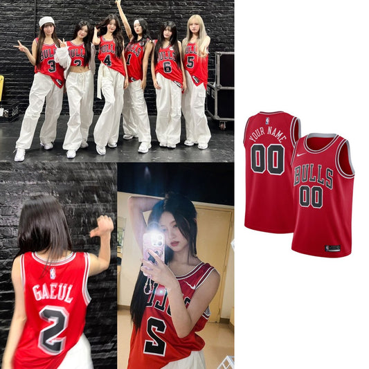 IVE Basketball Jersey // Red and Black