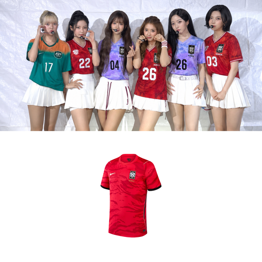 NMIXX Korea Soccer Jersey // Red
