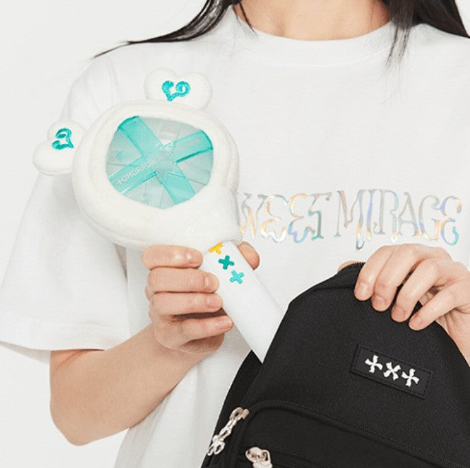 TXT White Heart Ears Plushie Light Stick Cover