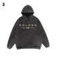 BTS Jungkook Golden Black Washed Hoodie