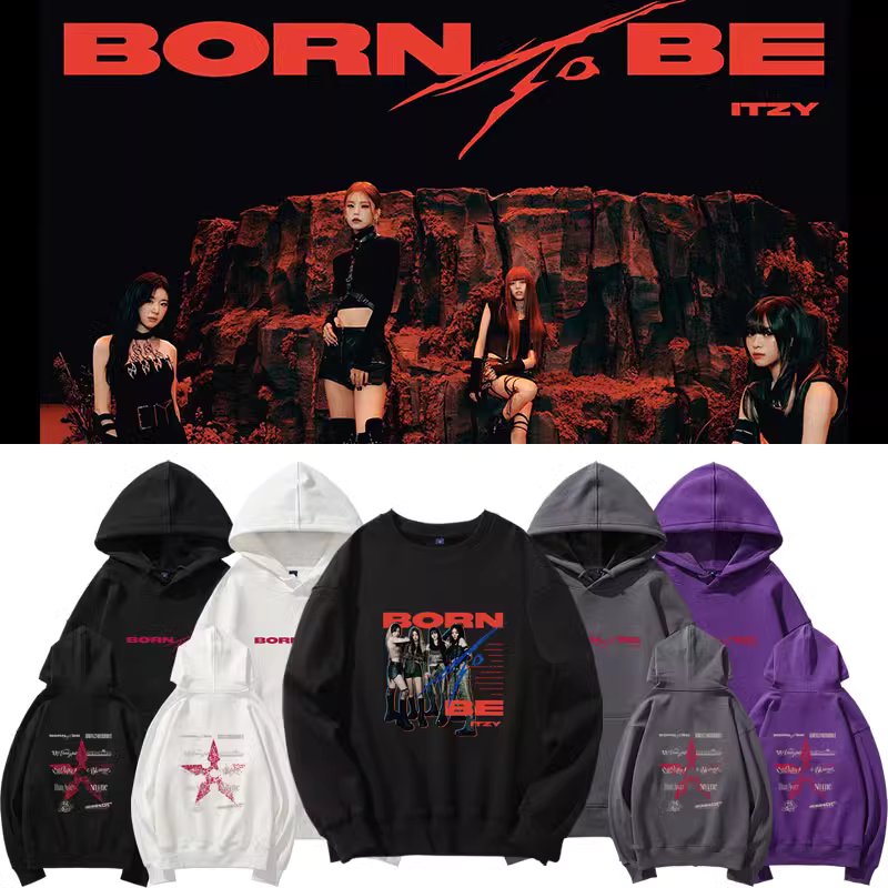 Itzy Born To Be Crewneck Hoodie