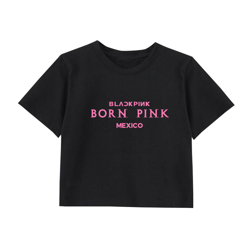 Blackpink Mexico Born Pink Concert Cropped T-Shirt