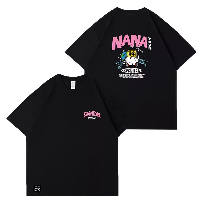 Seventeen 2023 Nana Cartoon Tour T-Shirt // Black