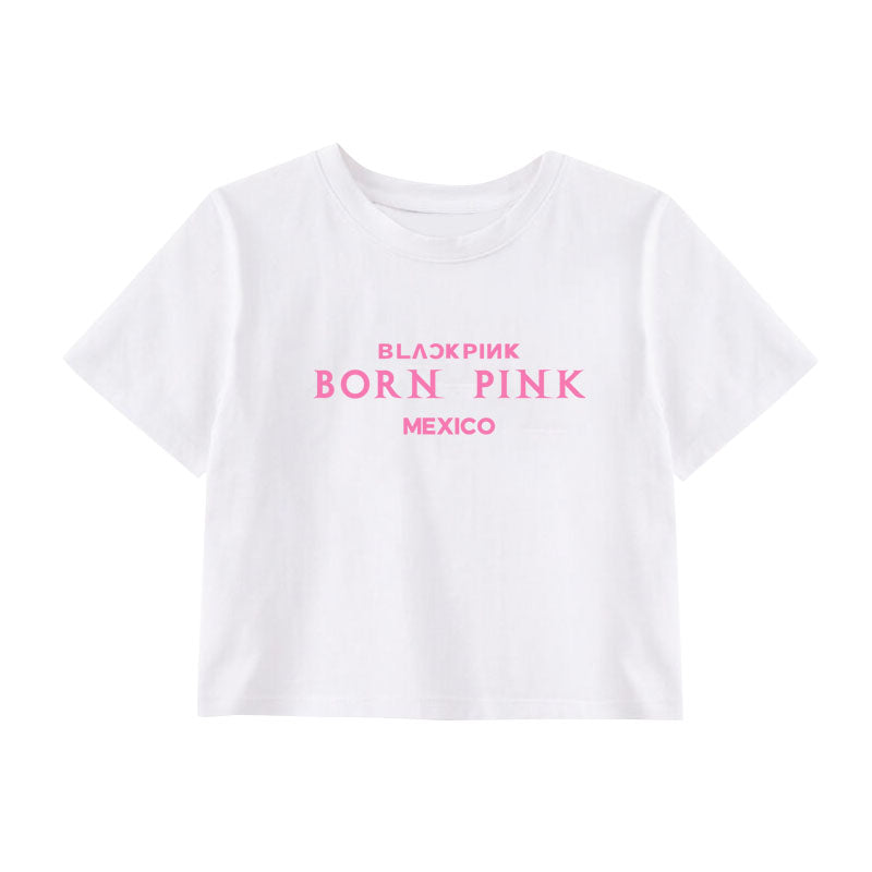 Blackpink Mexico Born Pink Concert Cropped T-Shirt