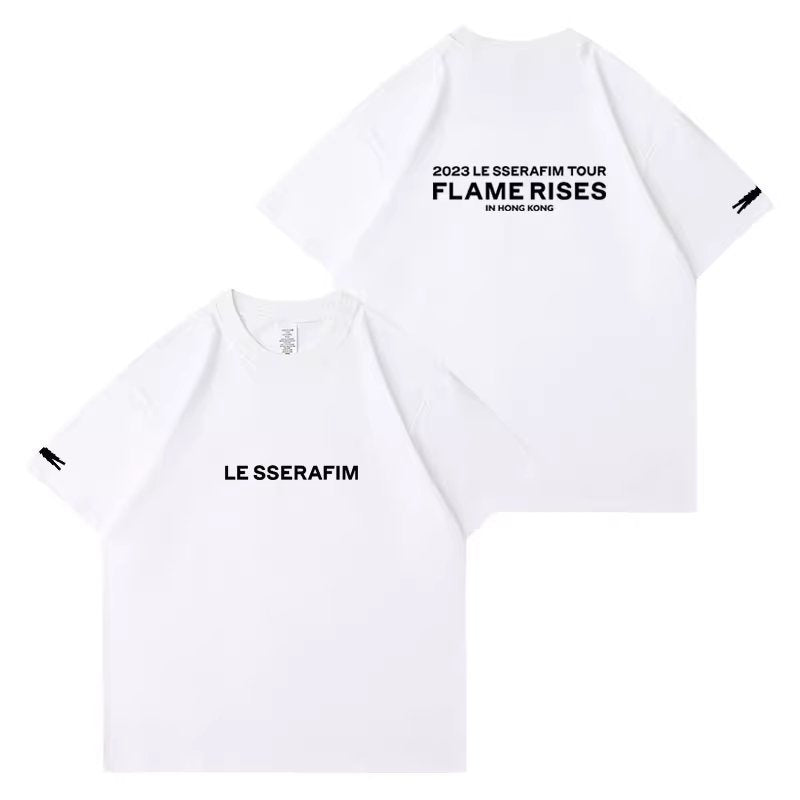 Le Sserafim Flame Rises Hong Kong Tour Cropped T-Shirt
