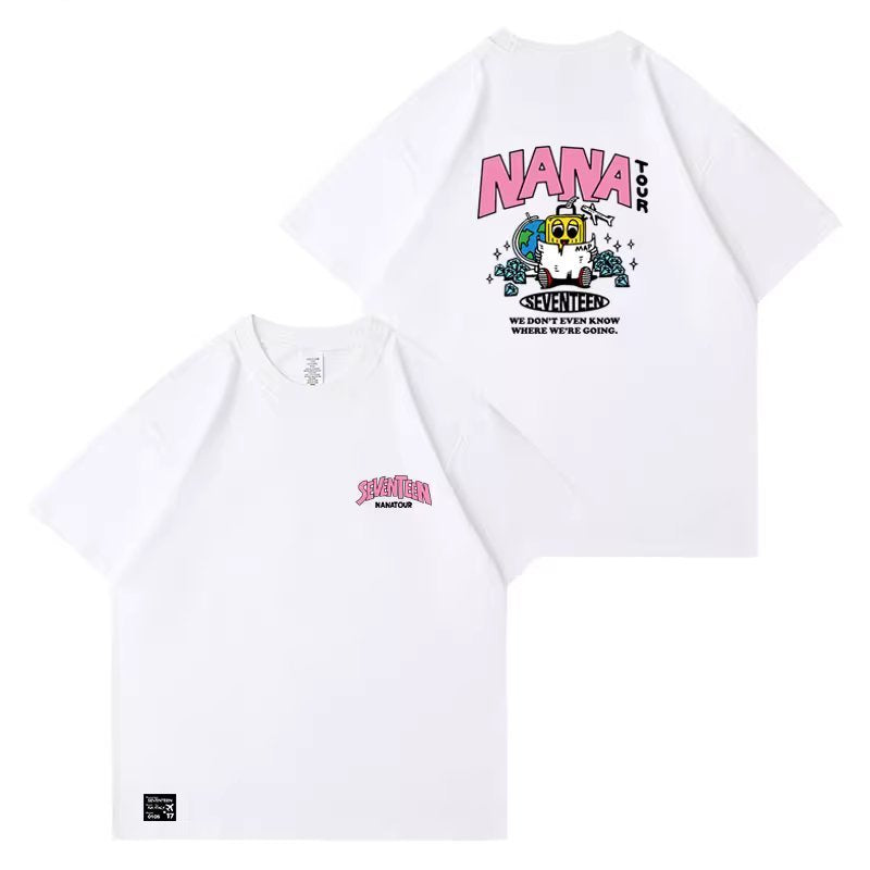 Seventeen 2023 Nana Cartoon Tour T-Shirt // White