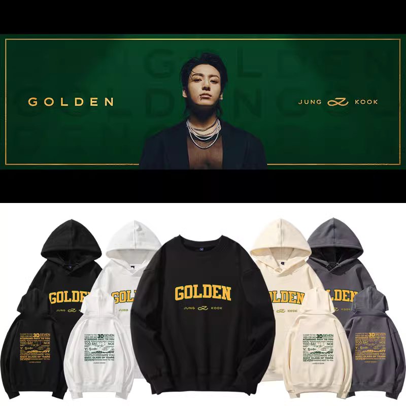 BTS Jungkook Golden Hoodie