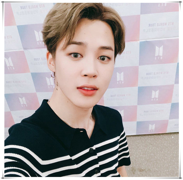 BTS Jimin Feather Hoop Earrings