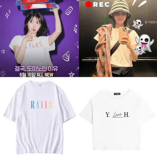 IU Rails Y Love H Cropped T-Shirt