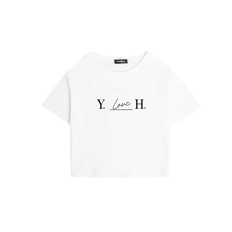 IU Rails Y Love H Cropped T-Shirt