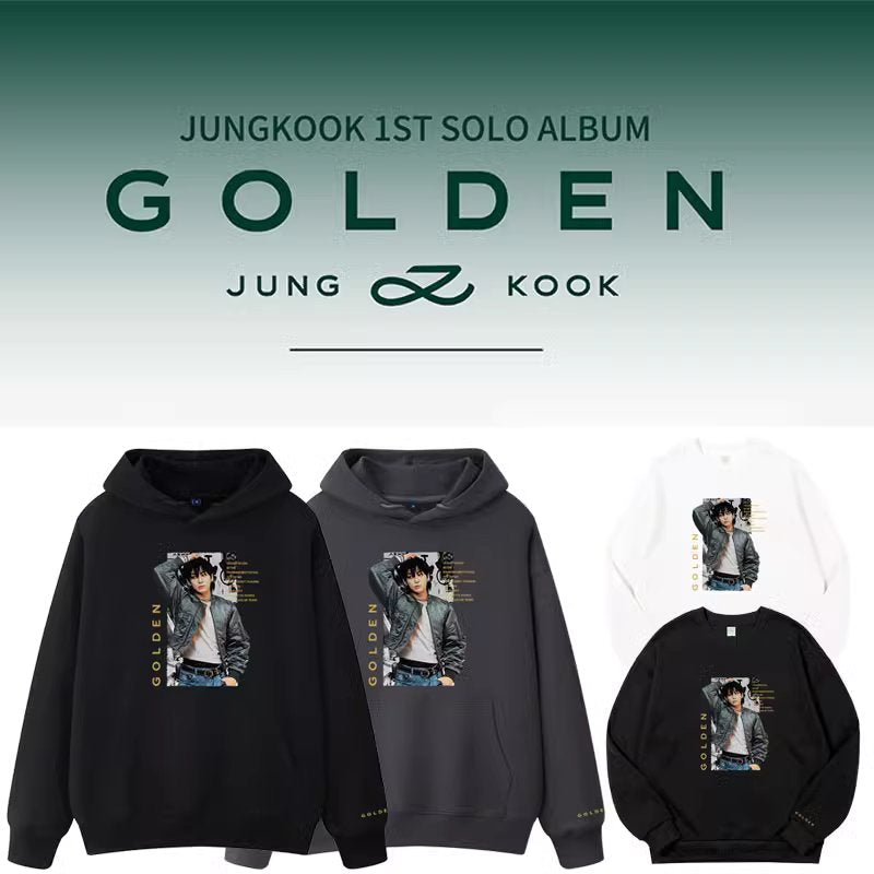 BTS Jungkook Golden Graphic Crewneck