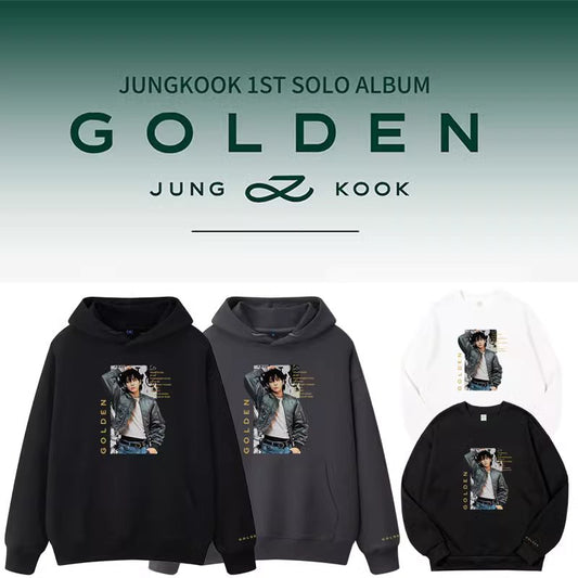BTS Jungkook Golden Graphic Hoodie