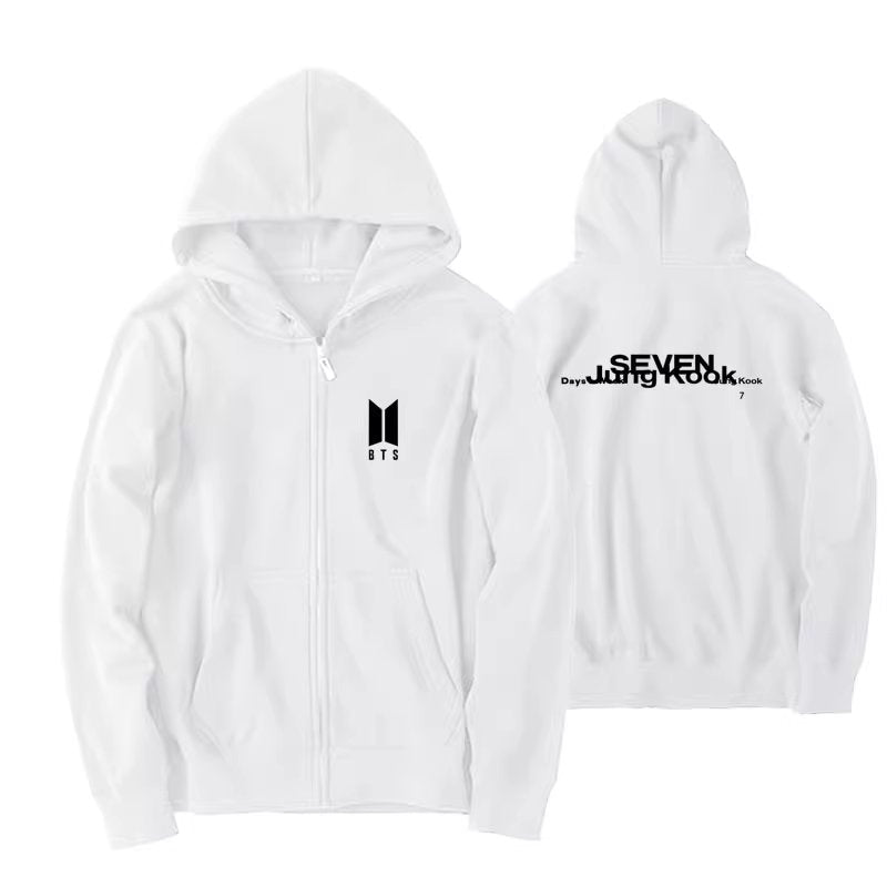 BTS Jungkook Seven Zip Up Hoodie