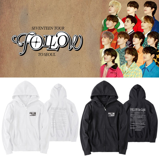 Seventeen Follow To Seoul Tour Zip Up Hoodie