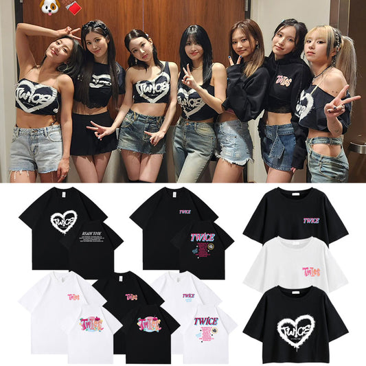 Twice twice ready to be 5th world tour momo jihyo sana nayeon tzuyu chaeyoung mina jeongyeon dahyun twice merch twice merchandise t-shirt top crewneck hoodie sweatshirts 