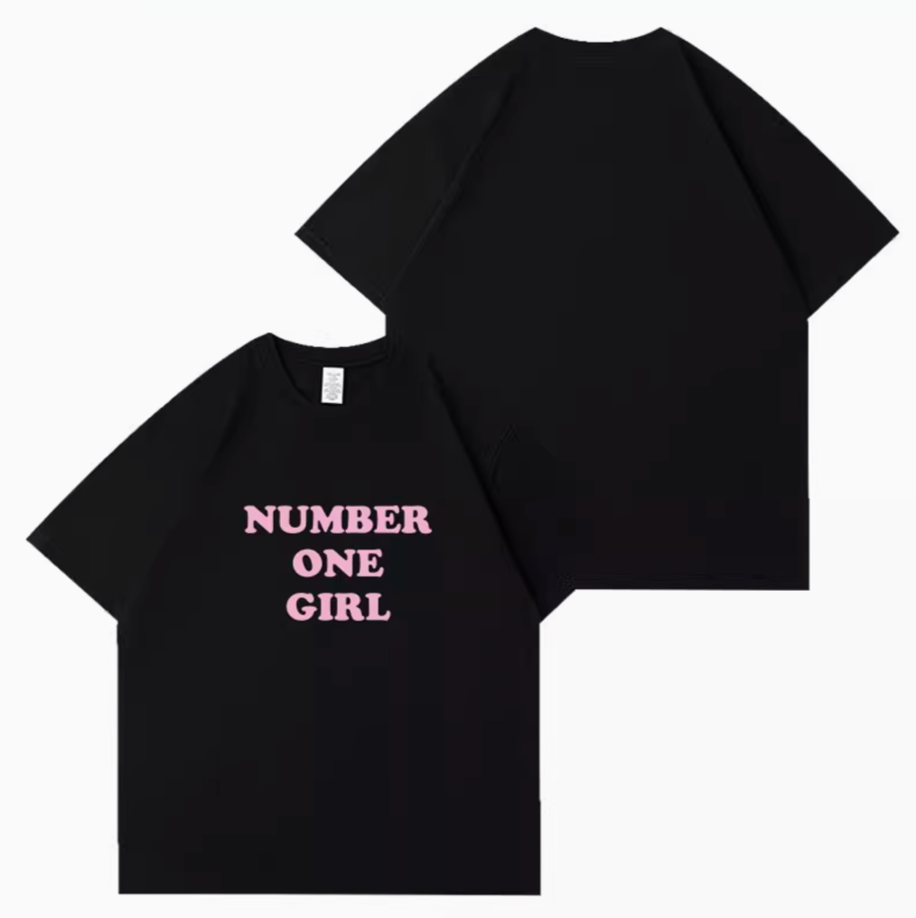 Blackpink Rose Number One Girl T-Shirt – idollookbook Blackpink Rose Number One Girl T-Shirt – idollookbook