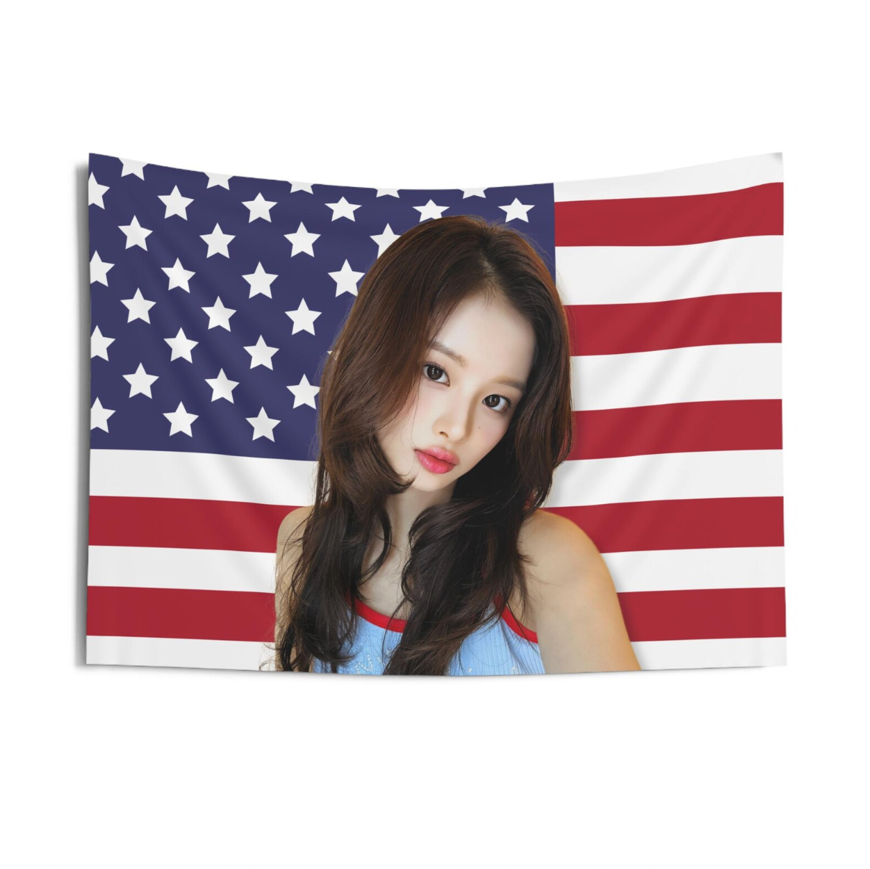 NMIXX Sullyoon American Flag Tapestry