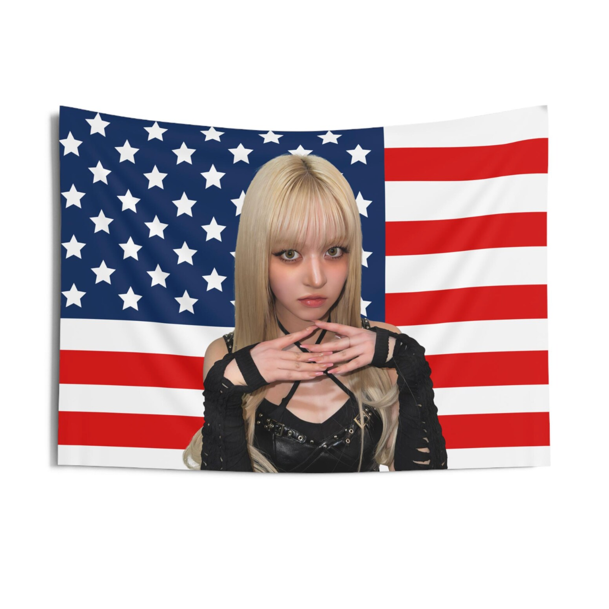 NMIXX Lily American Flag Tapestry