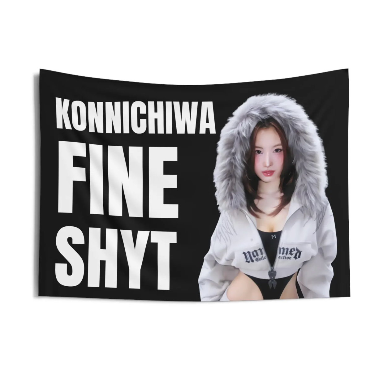 Twice Momo Fine Shyt Flag Tapestry
