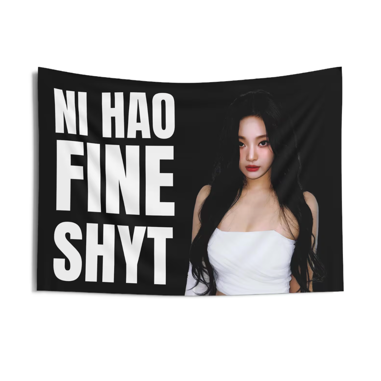 Aespa Ningning Fine Shyt American Flag Tapestry