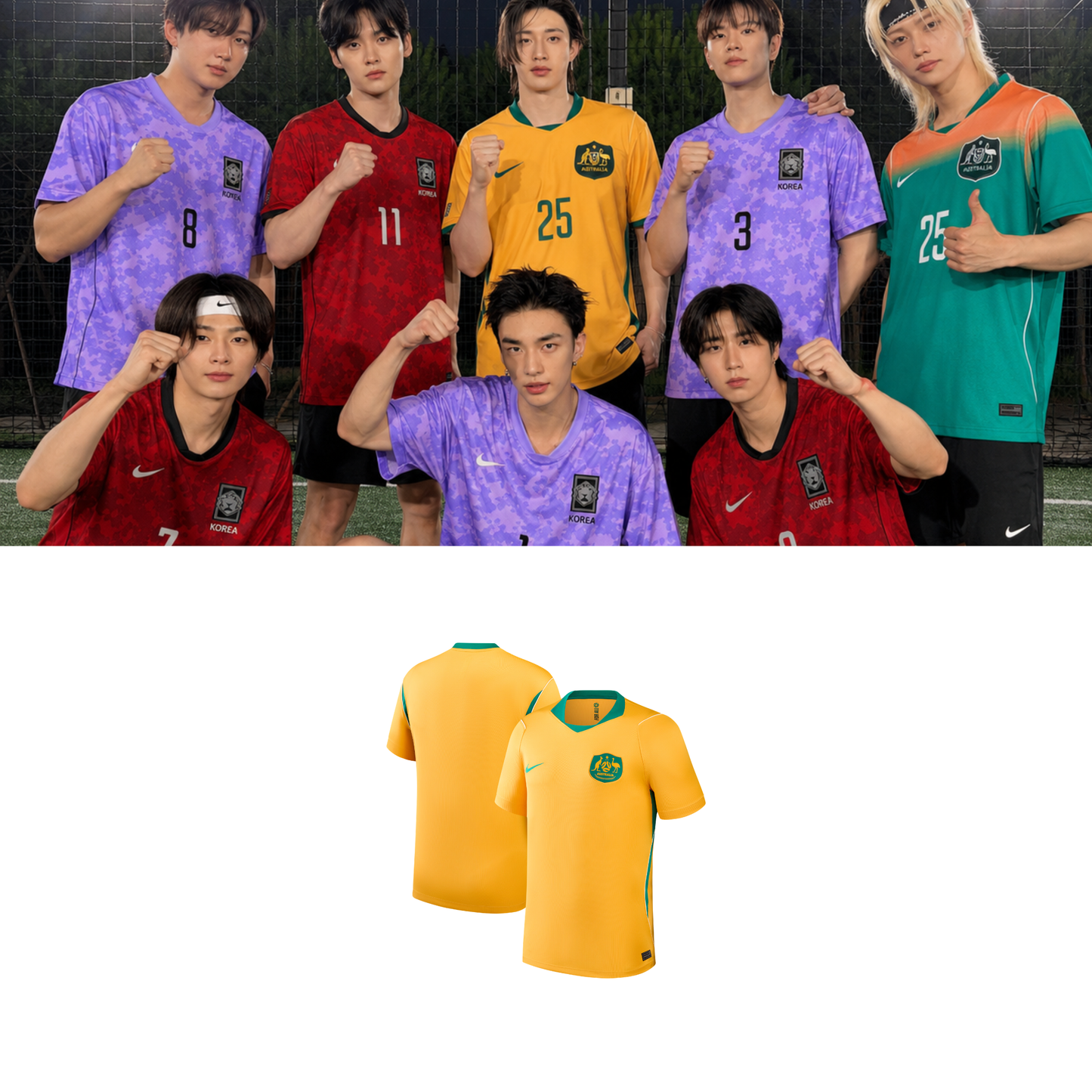 Stray Kids Australia Soccer Jersey // Yellow