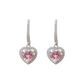 Stray Kids Diamond Pink Heart Earrings