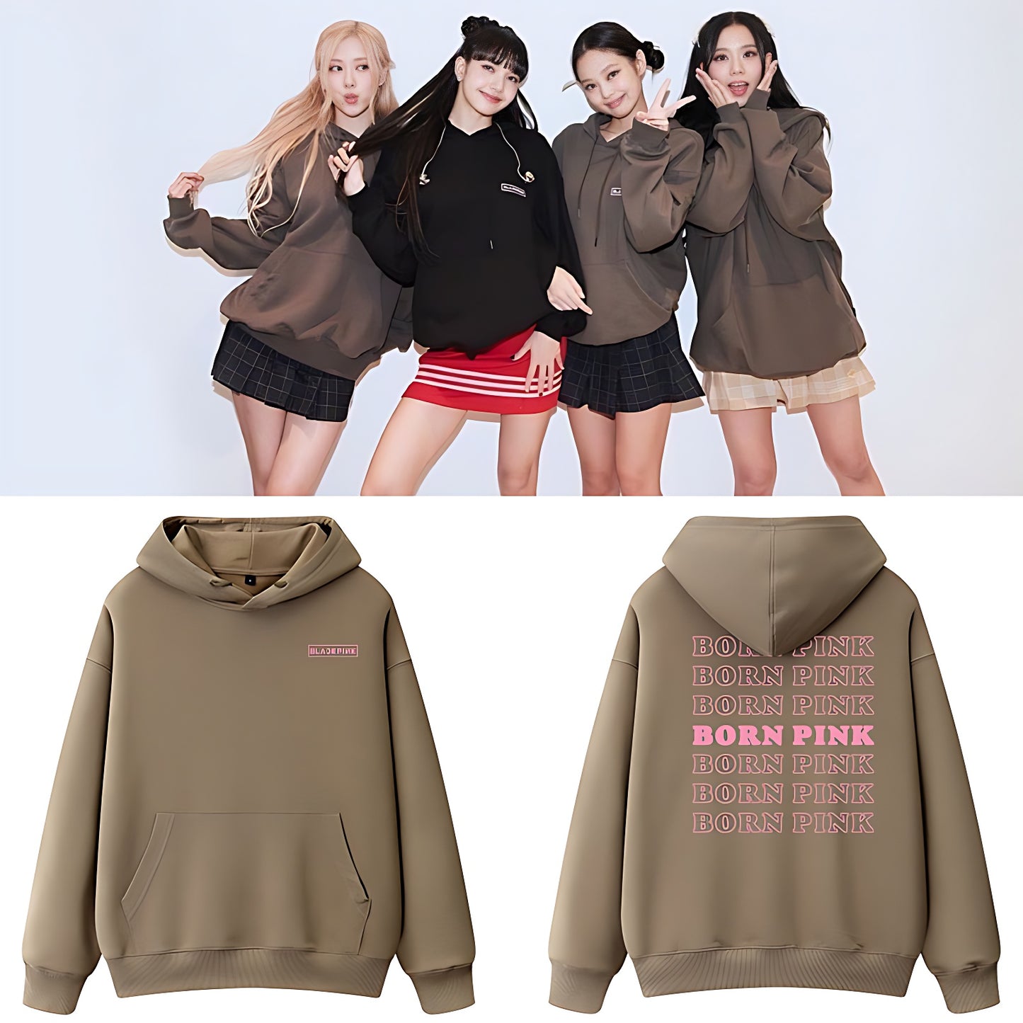 Bughyprint Felpa con Cappuccio Donna BLI-NK Fans Korean Pop K-Pop Gruppo Koreano Jisoo Lisa Rose Jennie Edizione Limitatissima Pochi Pezzi Disponibili, XS Bughyprint Felpa con Cappuccio Donna BLI-NK Fans Korean Pop K-Pop Gruppo Koreano Jisoo Lisa Rose Jennie Edizione Limitatissima Pochi Pezzi Disponibili, XS