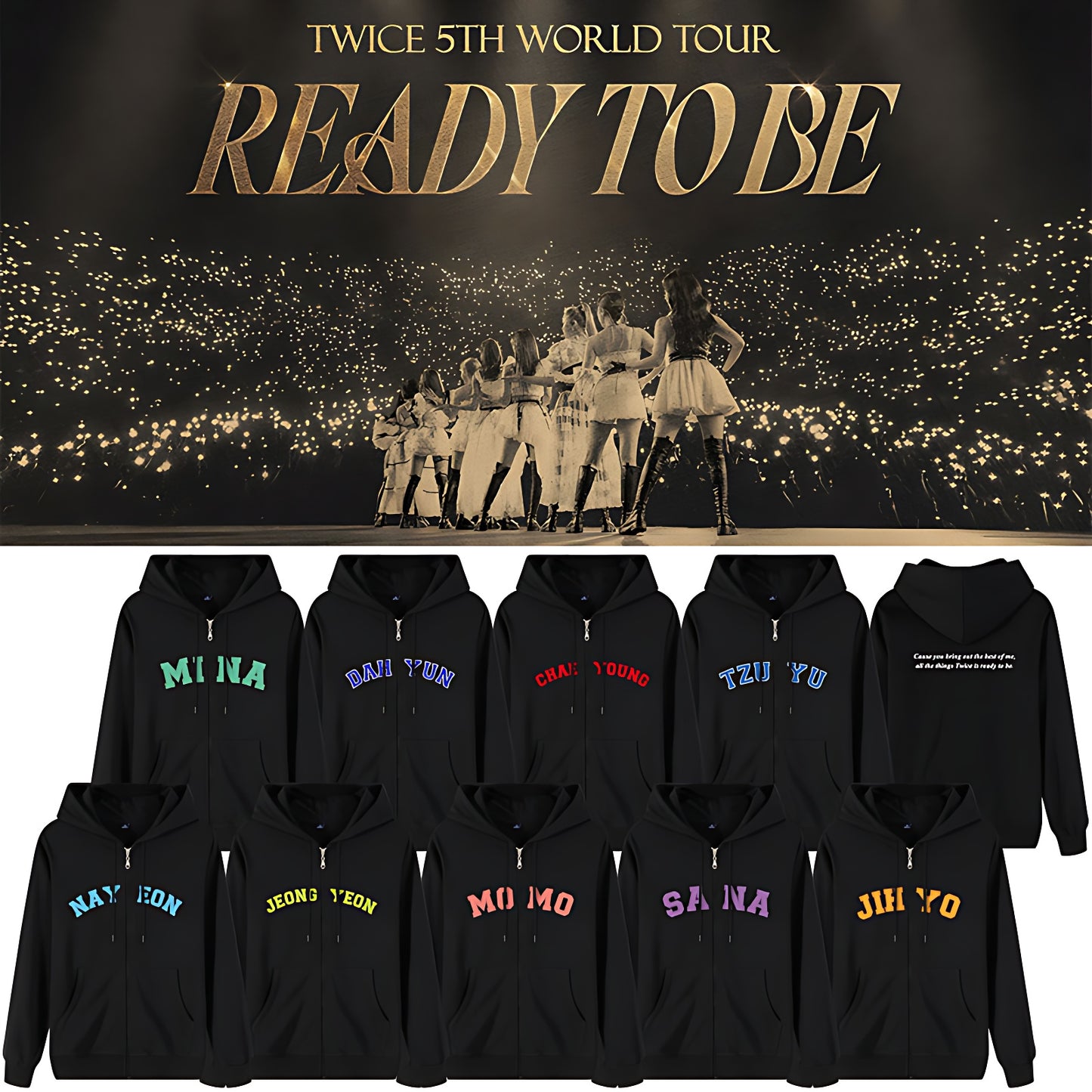 Twice Ready to Be Zip Up Hoodie